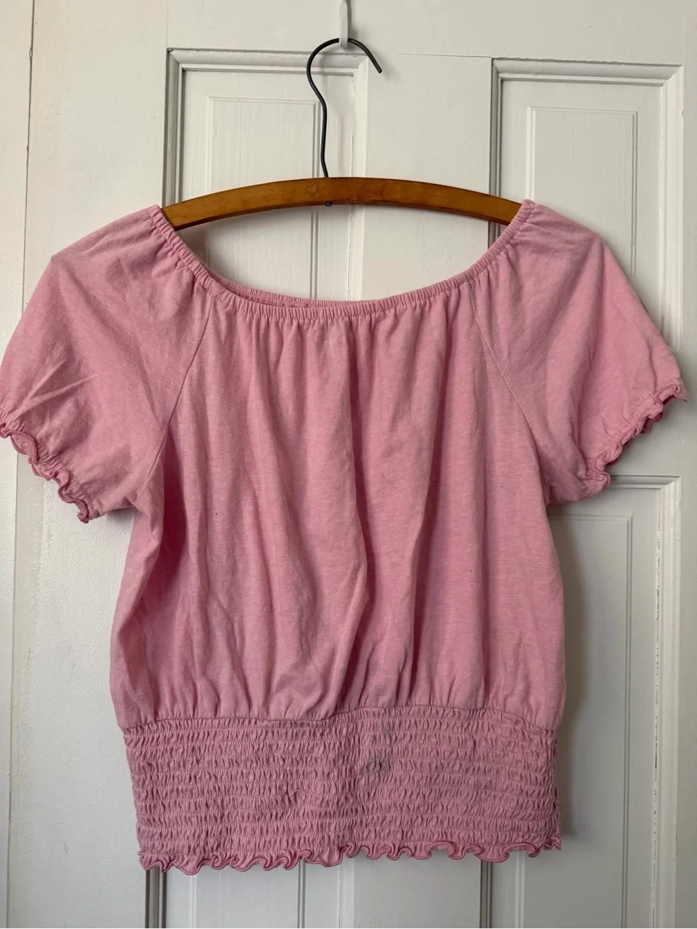 Old Navy Pink Elastic Neck Tee